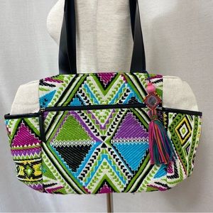 NWOT Steven by Steve Madden Embellished Colorful Tote Bag